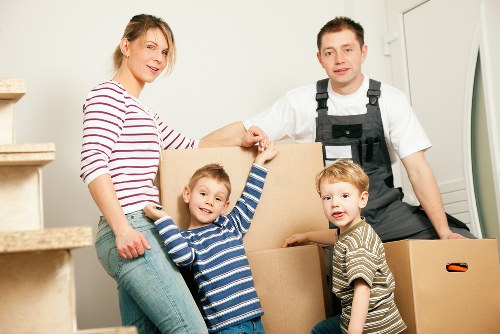 Careful loading of furniture for a Chalkfarm man and van move