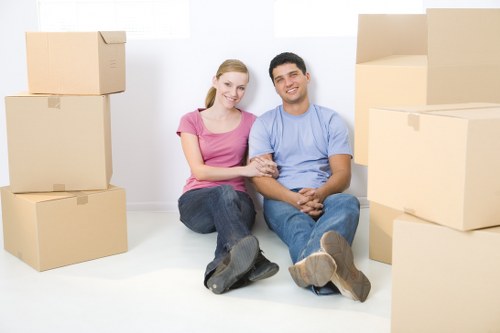 Careful loading of household items by professional movers