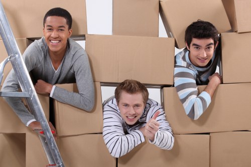 Packing supplies and labeled moving boxes for Chalkfarm customers